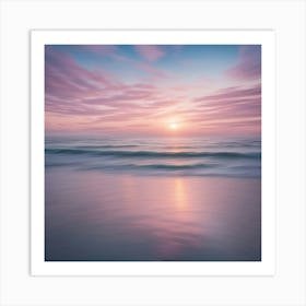 Sunset At The Beach 1 Art Print