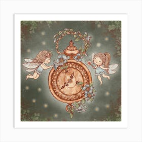 Fairy Clock Art Print