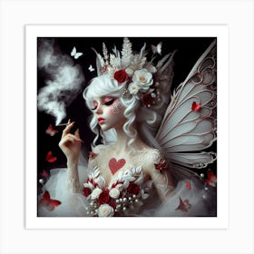 Fairy Smokes A Cigarette Art Print