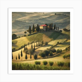 Tuscany, Italy Summer Perfect and Beautiful Detailed Intricate Insanely Art Print