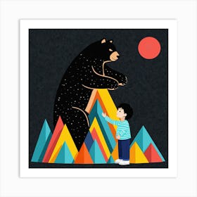 Bear In The Mountains 12 Art Print