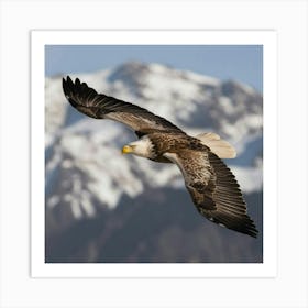 A Breathtaking Image Of An Eagle In Full Flight Art Print