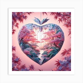 Origami Heart Art Print