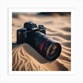 Camera In The Sand Art Print