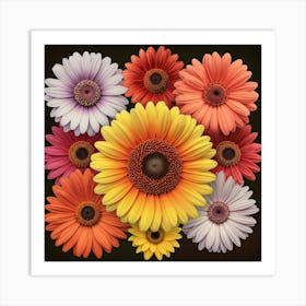 Gerbera Daisies Art Print