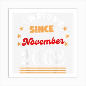 November 2008 Birthday Awesome Since 2008 November Vintage Art Print