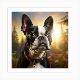 Boston Terrier Portrait Art Print