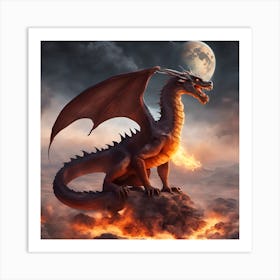 Dragon In The Sky Art Print