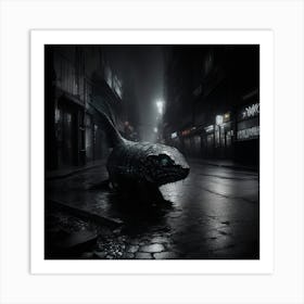 Dark Creature In The City Art Print