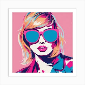 Girl With Sunglasses Art Print