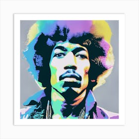 Jimi Hendrix Pop Art Style Art Print