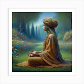 Meditating Woman 9 Art Print