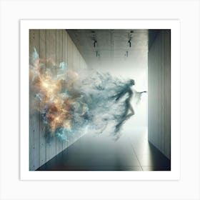 Woman In Space Art Print