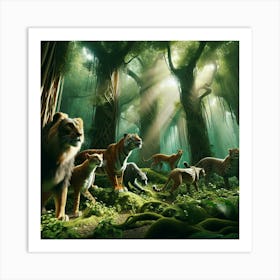 Tigers In The Jungle Art Print