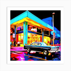 Small Town Vintage - Retro Art Print