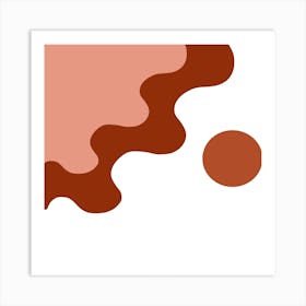 Minimal Wavy Abstract Art Print