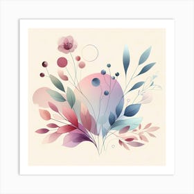 Abstract Floral Background 7 Art Print