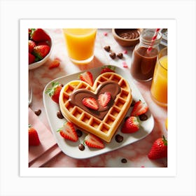 Heart Waffles 1 Art Print