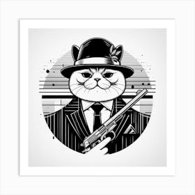 Maffia Cat 2 Art Print