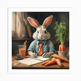 Rabbit At Work Art Print