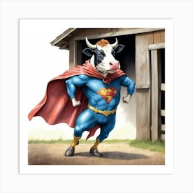 Super Cow 2 Art Print