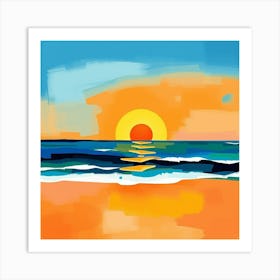 Sunset On The Beach 15 Art Print