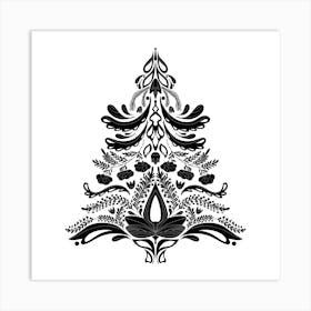 Christmas Tree Vector Art Print