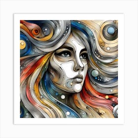 Abstract Of A Woman Art Print