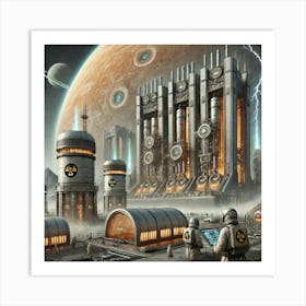 Venusian Enclave Power Plants Design Converted Art Print