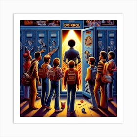 Strangers In The Hallway Art Print