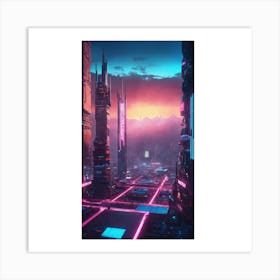 Futuristic City 7 Art Print