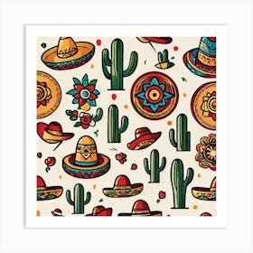 Mexican Pattern 18 Art Print