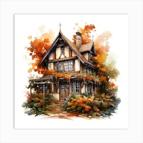 House In Autumn Art Print