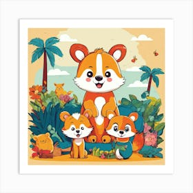 Playful Kids Animal Tshirt Design (7) 2024 05 02t202100 Art Print