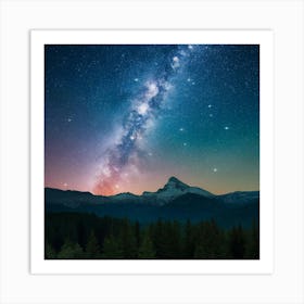 Night Sky With Milky Way Art Print