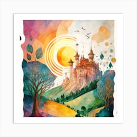 Watercolor landscapes 10 Art Print