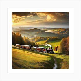 Train In The Countryside Art Print