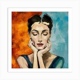 Contemporary Artwork Inspired By Amadeo Modigliani (2) 1 Art Print