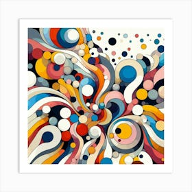 Abstract modernist colorful spots 2 Art Print