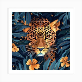 Leopard In The Jungle 10 Art Print