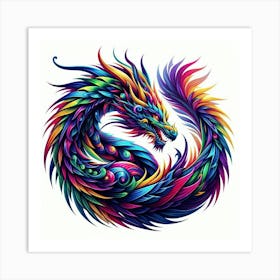 Colorful Dragon Art Print