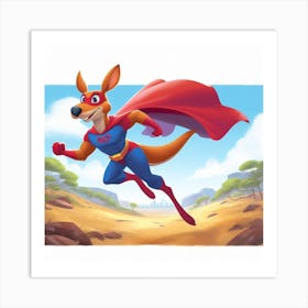 Super Kangaroo 1 Art Print