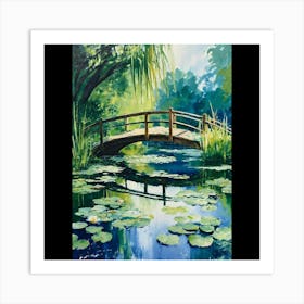 Water Lily Bridge Art Print