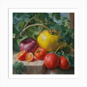 Oranges And Tomatoes Art Print