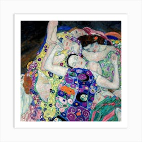 Sleeping Women By Gustav Klimt Art Print