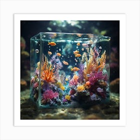 Coral Reef In Aquarium Art Print