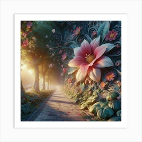 Flower Path Art Print