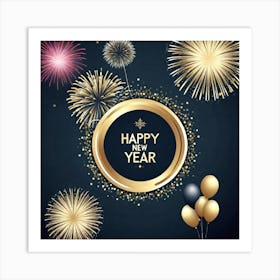 Happy New Year Background 1 Art Print