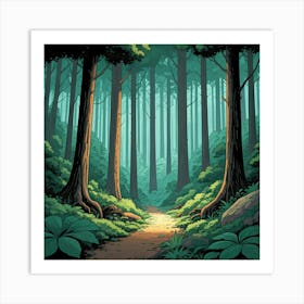 Dense Forest Art Print