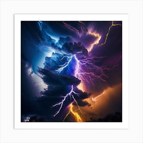 Lightning In The Sky 15 Art Print